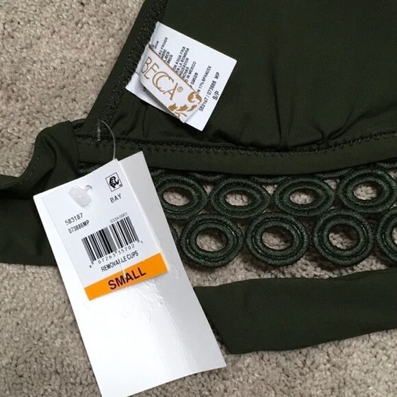 BECCA Siren green bikini top. NWT - Picture 8 of 8
